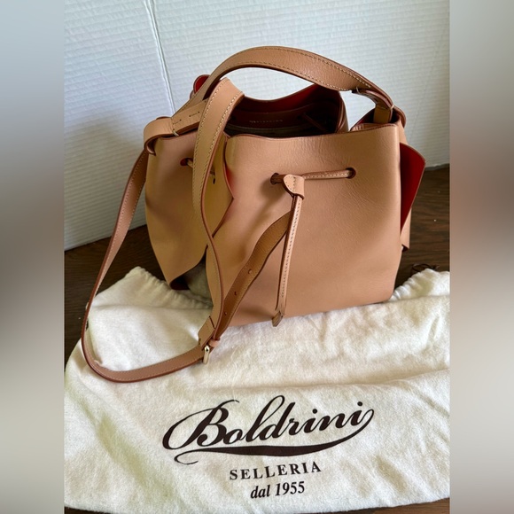 Italian Leather Boldrini shoulder crossbody Handbag - Picture 1 of 10